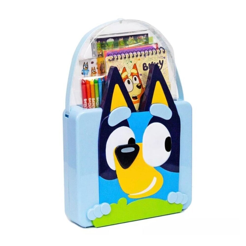 Bluey Creative Caddy Tote Coloring Arts Crafts Activity Stickers Markers Crayons